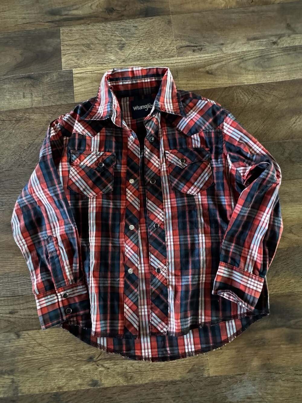 Wrangler Boys Retro Plaid Pearl Snap – ,